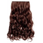 Extensie de par cu 5 Clips On delux dubla ondulata de 50 cm, Castaniu Inchis Mixt Cod 888 233